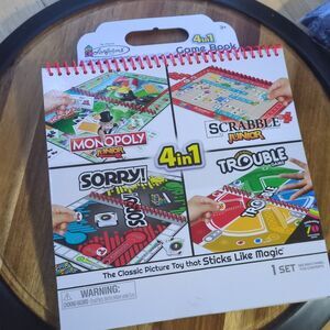 Colorforms 4 In 1 Game Book (Monopoly Jr., Scrabble Jr., Sorry, And Trouble)